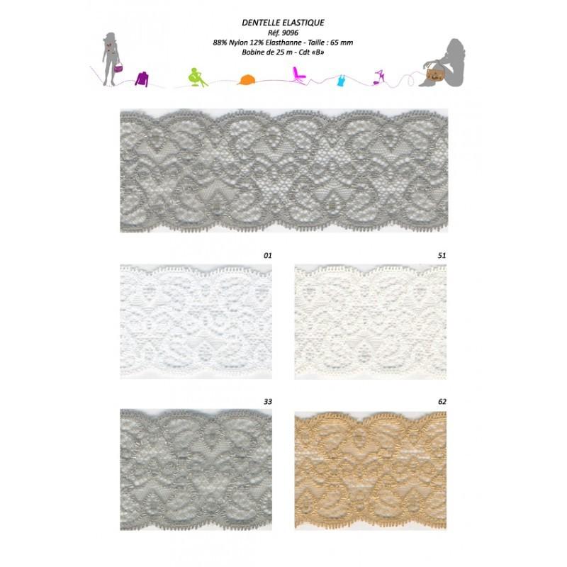Stephanoise S9096 - DENTELLE ELASTIQUE 65 MM