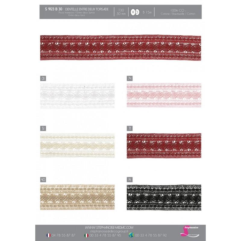 Stephanoise S9123 - DENTELLE ENTRE DEUX TORSADE