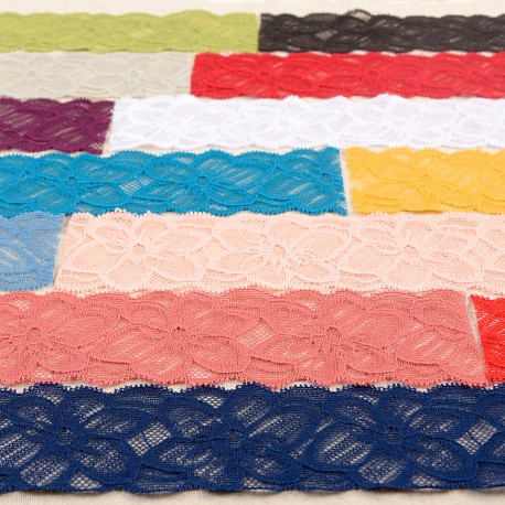 stephanoise S9132 - DENTELLE ÉLASTIQUE FLEURS