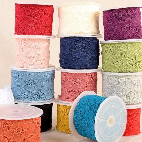 stephanoise S9135 - DENTELLE ÉLASTIQUE FLEURS