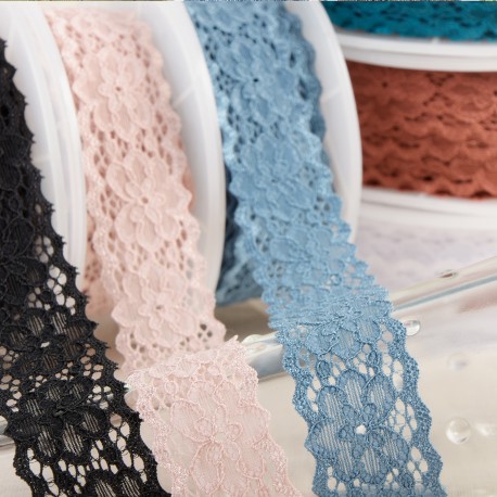 stephanoise S9139 - DENTELLE ÉLASTIQUE FLEURS