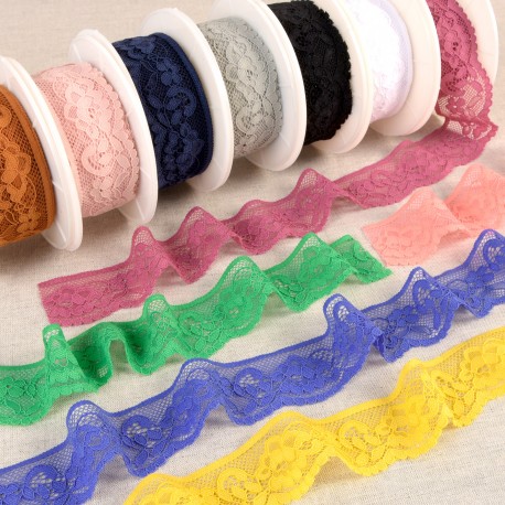 stephanoise S9140 - DENTELLE ÉLASTIQUE FLEURS