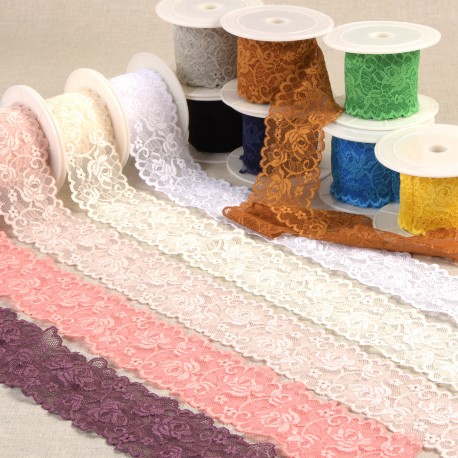 stephanoise S9143 - DENTELLE ÉLASTIQUE FLEURS