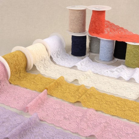 stephanoise S9144 - DENTELLE ÉLASTIQUE FLEURS