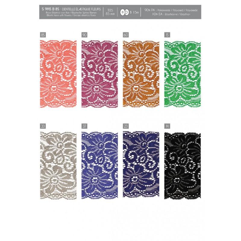 Stephanoise S9145 - DENTELLE ÉLASTIQUE FLEURS