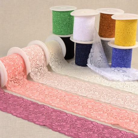 stephanoise S9145 - DENTELLE ÉLASTIQUE FLEURS