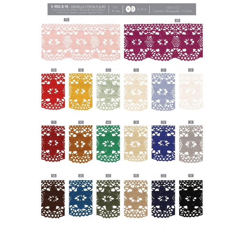Stephanoise S9155 - DENTELLE COTON FLEURS