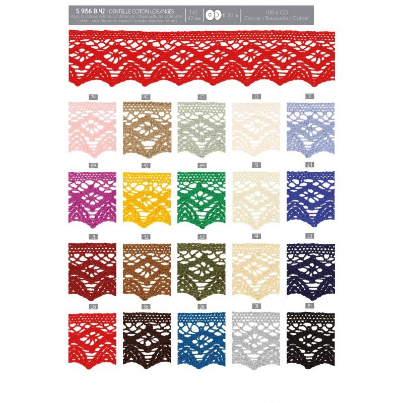 Stephanoise S9156 - DENTELLE COTON LOSANGES