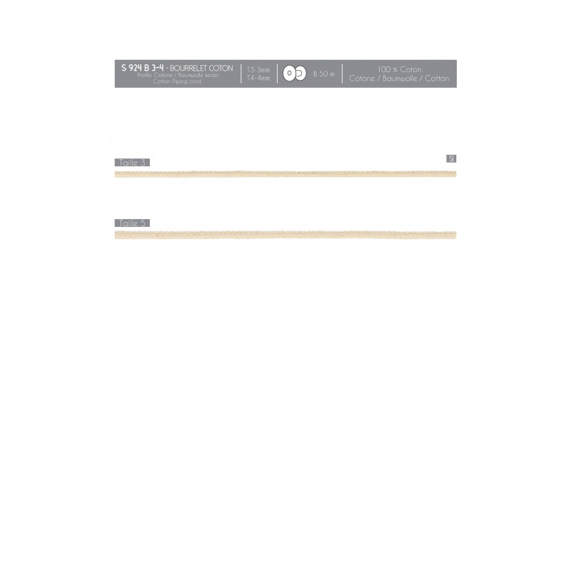 Stephanoise S924 - BOURRELET COTON 4 MM