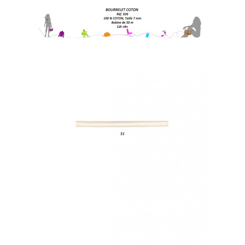 Stephanoise S926 - BOURRELET COTON 7MM/6M