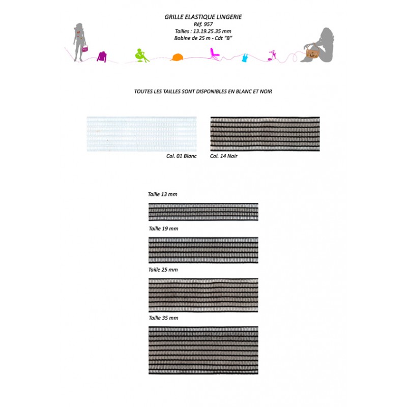 Stephanoise S957 - GRILLE ELASTIQUE LINGERIE