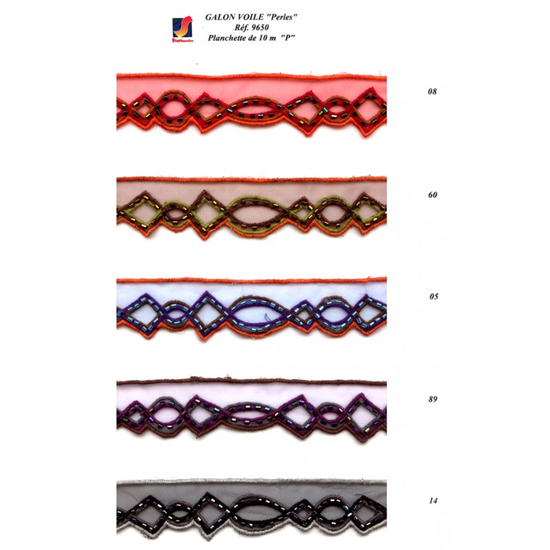 Stephanoise S9650 - GALON VOILE "PERLES"
