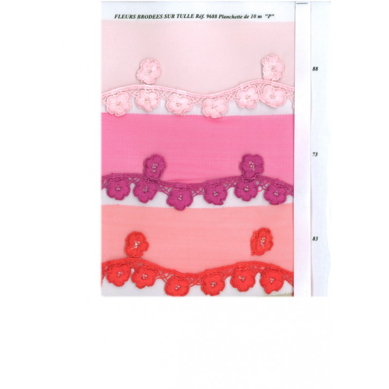 Stephanoise S9688 - FLEURS BRODEES/TULLE