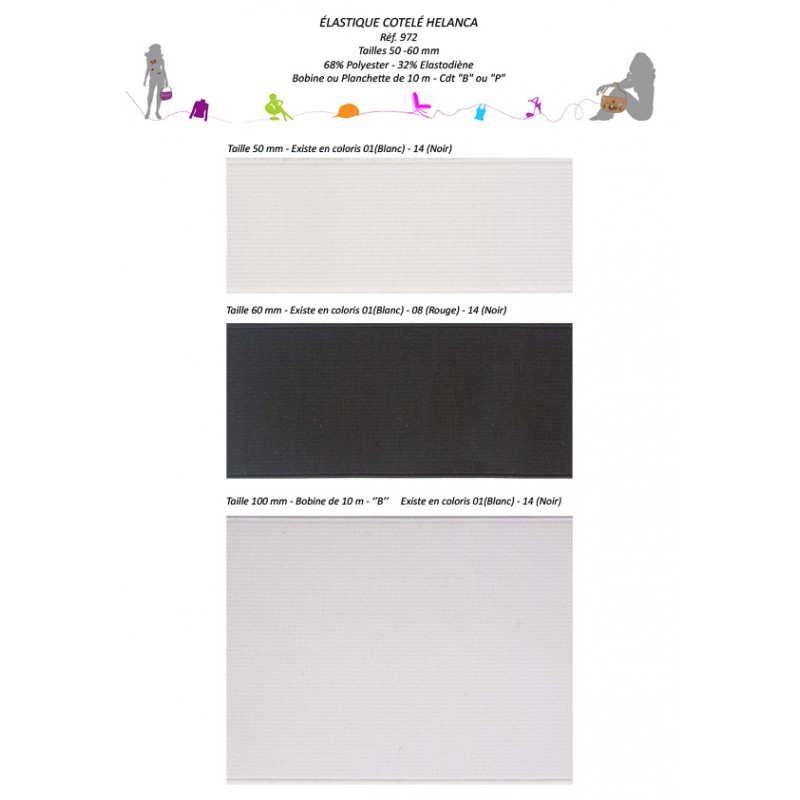 Stephanoise S972 - ELASTIQUE COTELE HELANCA