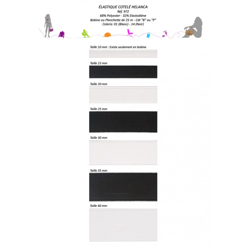 Stephanoise S972 - ELASTIQUE COTELE HELANCA
