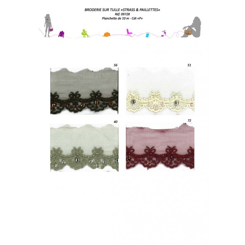 Stephanoise S9728 - BRODERIE/TULLE STRASS PAI