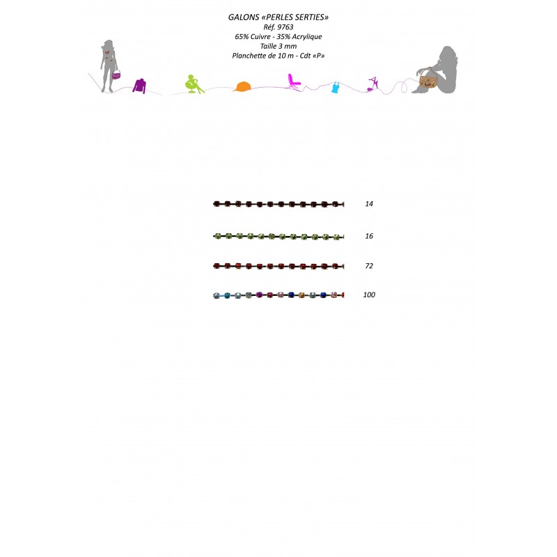 Stephanoise S9763 - GALON PERLES SERTIES