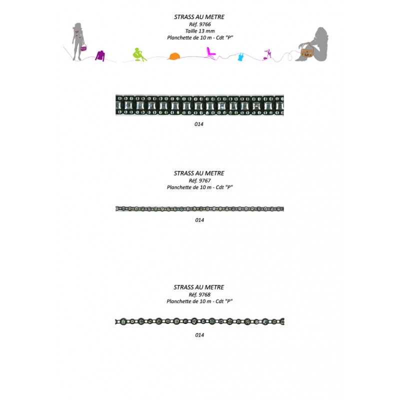 Stephanoise S9767 - STRASS AU METRE