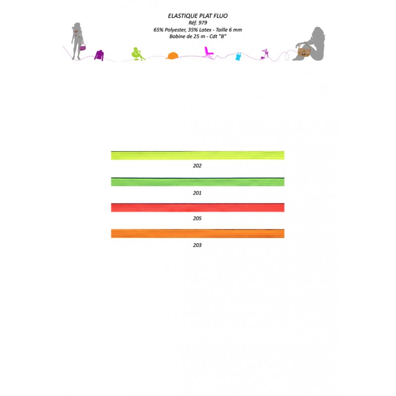 Stephanoise S979 - ELASTIQUE PLAT FLUO