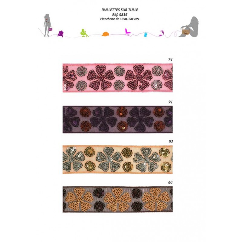 Stephanoise S9816 - PAILLETTES SUR TULLE