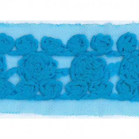 Stephanoise S9847 - FLEURS RUBANS COUSUES/TULLE