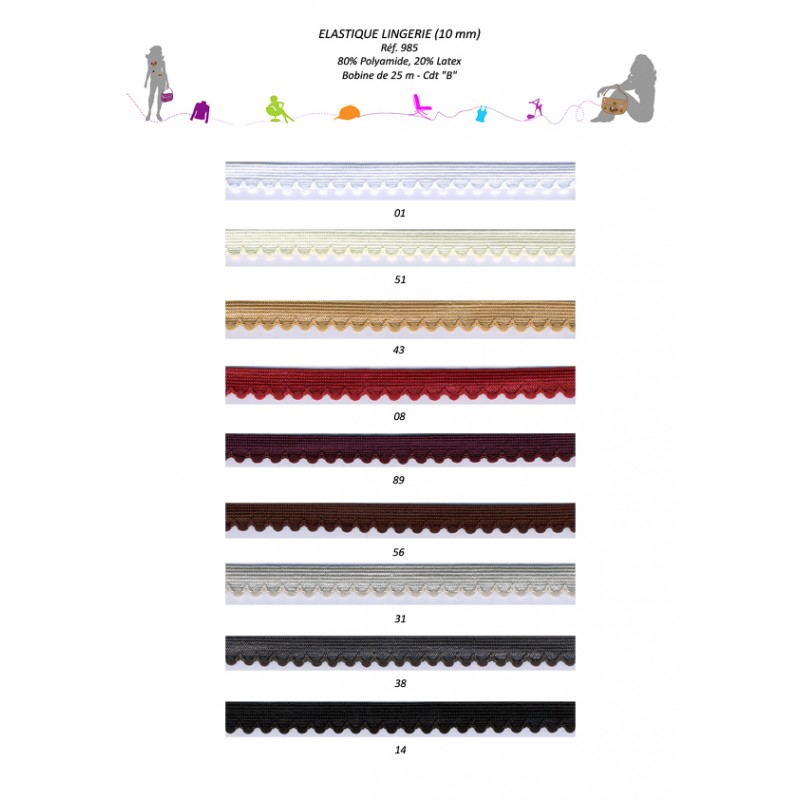 Stephanoise S985 - ELASTIQUE LINGERIE 10MM