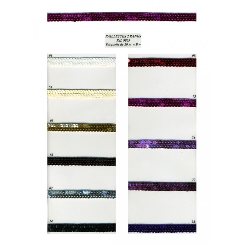 Stephanoise S9863 - PAILLETTES 2 RANGS