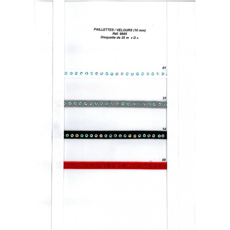 Stephanoise S9865 - PAILLETTES/VELOURS 10MM