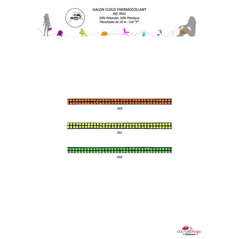 Stephanoise S9932 - GALON CLOUS THERMOCOLLANT