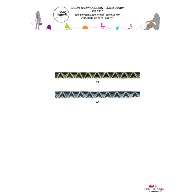 Stephanoise S9937 - GALON THERMOCOLLANT CONES