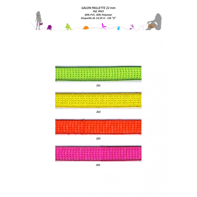 Stephanoise S9943 - GALON PAILLETTES 22 MM