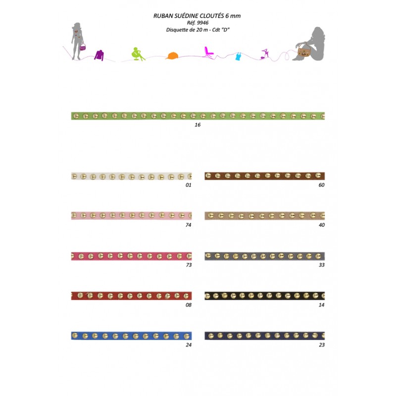 Stephanoise S9946 - RUBAN SUEDINE CLOUTES