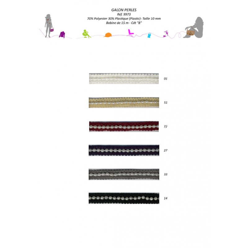 Stephanoise S9973 - GALON PERLES 10MM