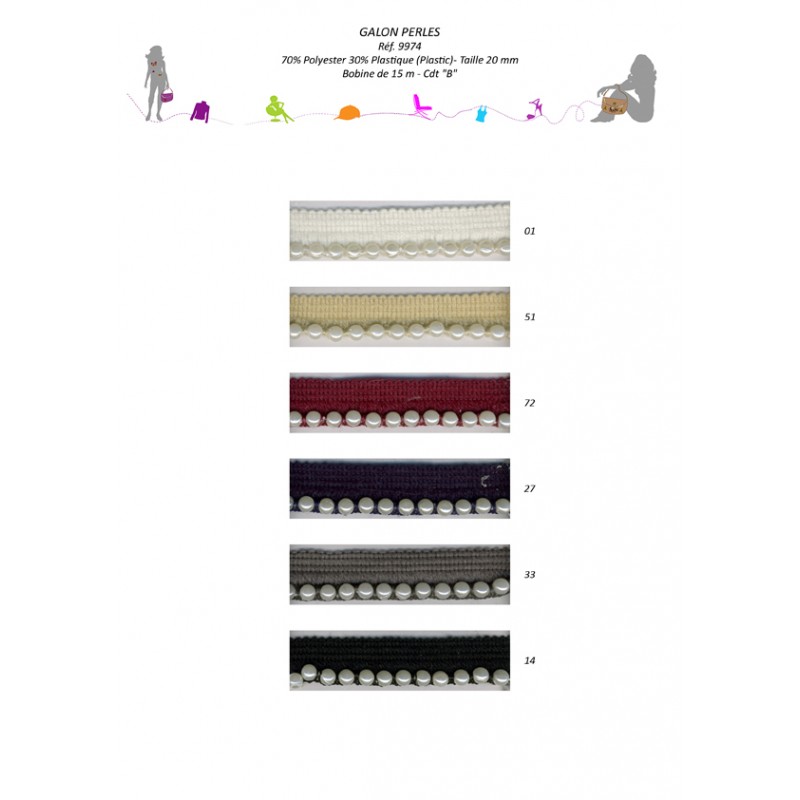 Stephanoise S9974 - GALON PERLES 20MM
