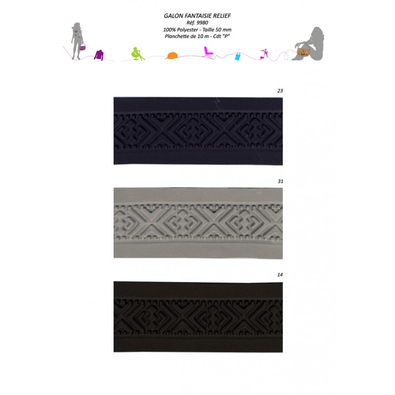 Stephanoise S9980 - GALON FANTAISIE RELIEF