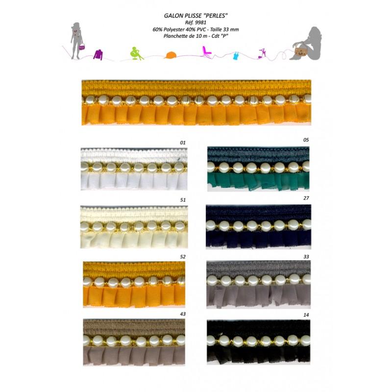 Stephanoise S9981 - GALON PLISSE "PERLES"