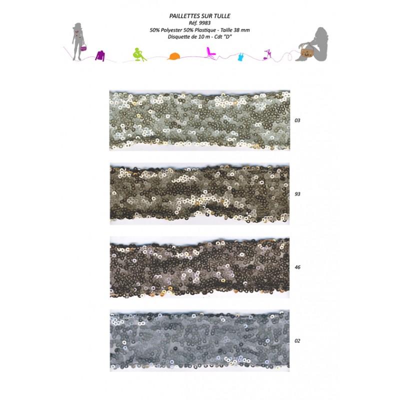 Stephanoise S9983 - PAILLETTE/TULLE LAITONNE 38MM