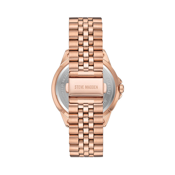 Steven New York Classic Montre Classique En Or Rose Multicolore