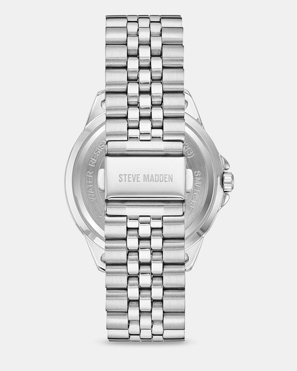 Steven New York Classic Montre Classique Multicolore Argent√âe