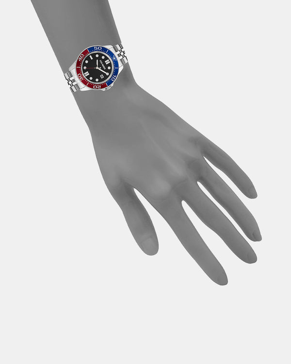 Steven New York Classic Montre Classique Multicolore Argent√âe