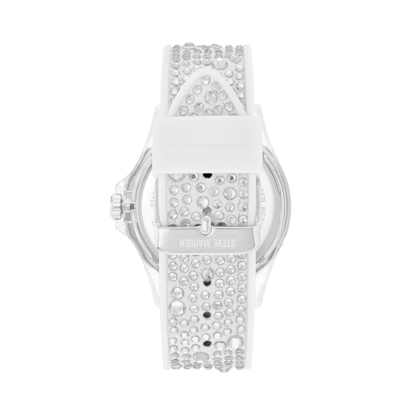 Steven New York Crystal Montre En Cristal Transparente