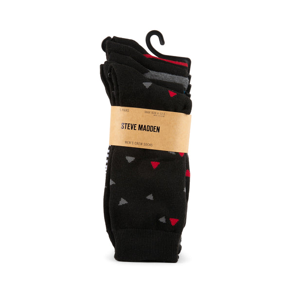 steven new york Lot De 5 Paires De Chaussettes À Rayures Pour Homme Landry Multicolores Et Rouges