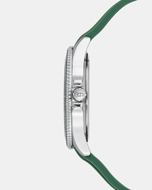 Steven New York Montre Avec Boîtier En Émail Caoutchouté Vert Multicolore