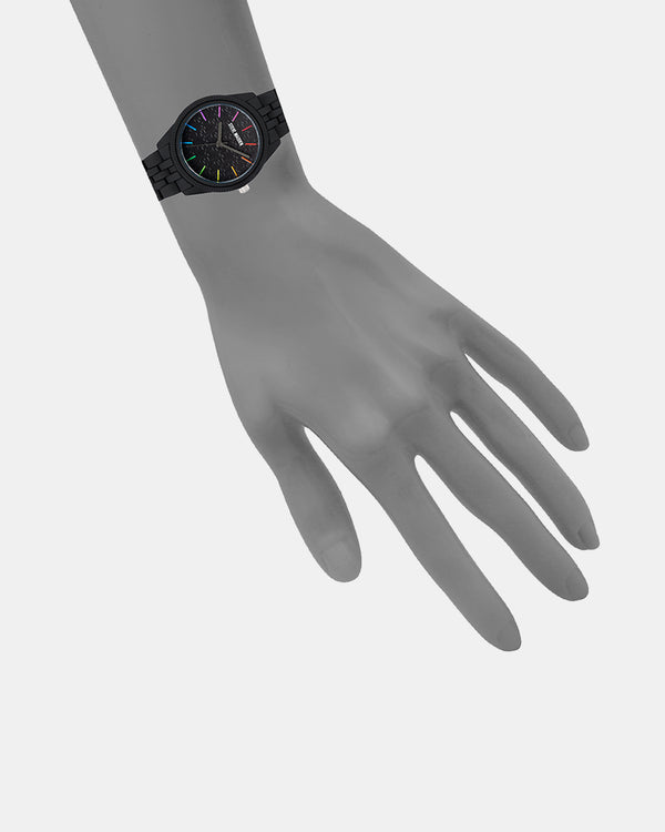 Steven New York Powder Montre √ä Rev√ätement De Poudre Noir