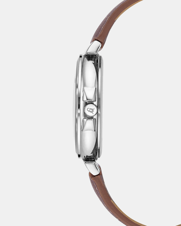 Steven New York Stacked Montre √ä Logo Empil√â Marron Multicolore