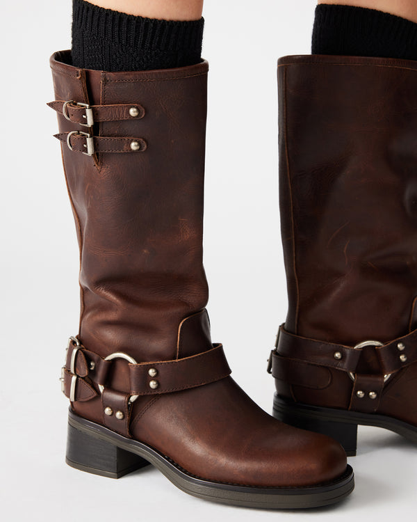 Steven New York Astor Brun Cuir