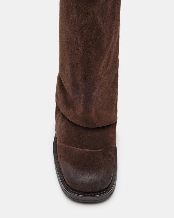 Steven New York Benton Brown Suede