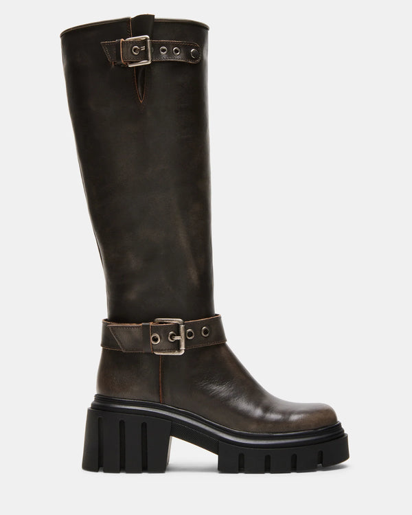 steven new york Brigade Cuir Marron