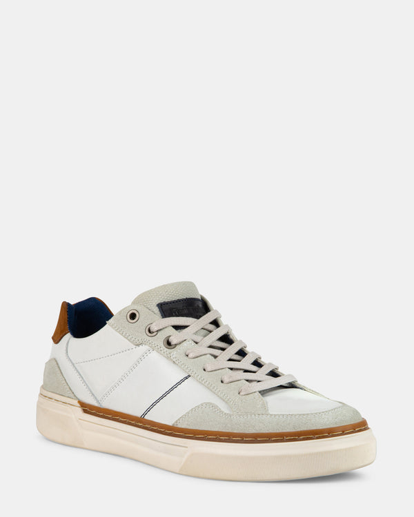 Steven New York Bryggs Cuir Blanc