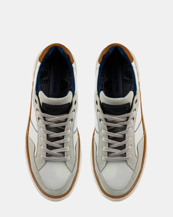 Steven New York Bryggs Cuir Blanc